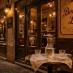 Bouchon Léa, façade lyonnaise en golden hour