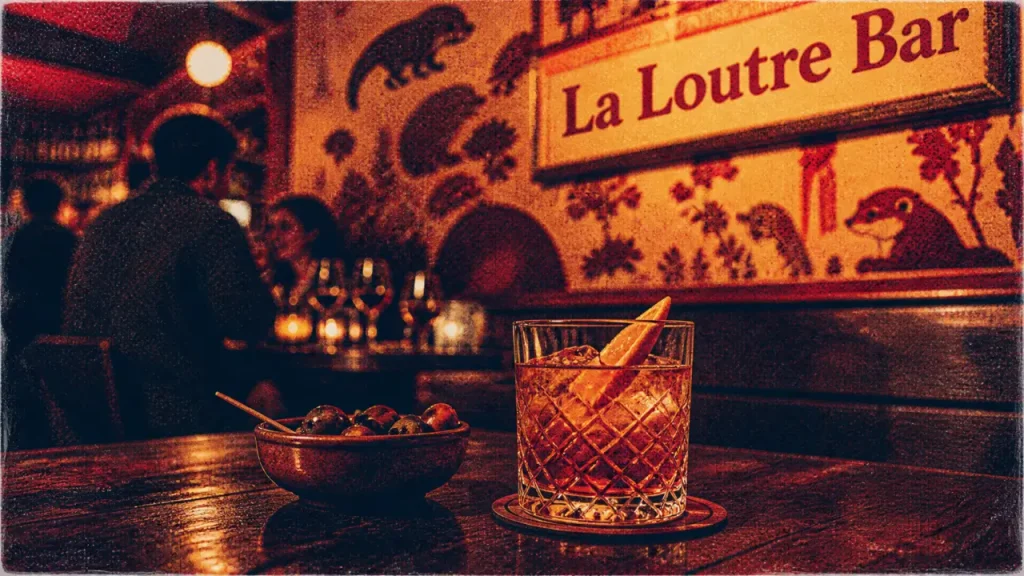 La loutre bar rue jean pierre timbaud paris : cocktail ambré et tapas