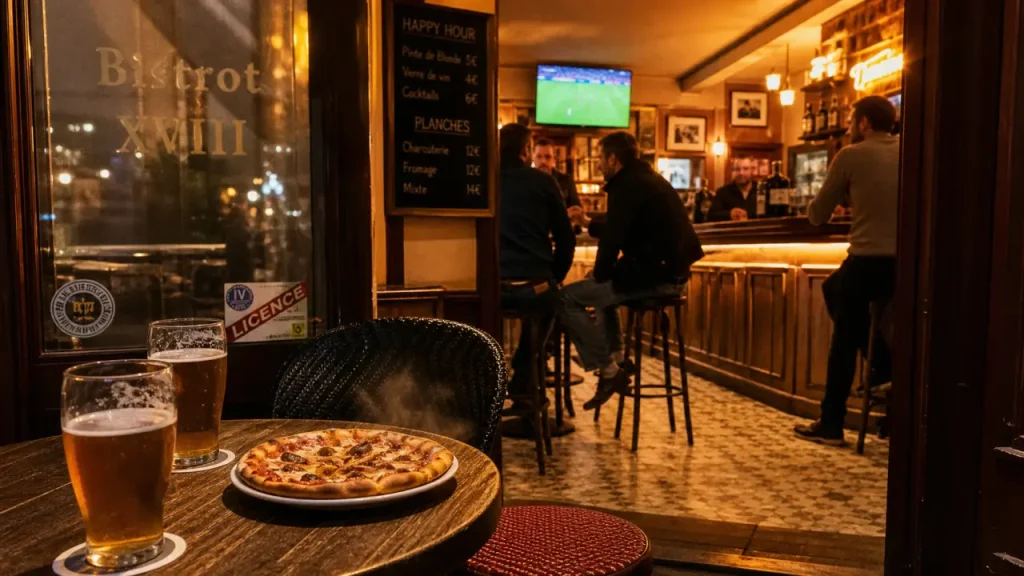 Terrasse bistrot xviii bar paris 18 : pizzas maison et match