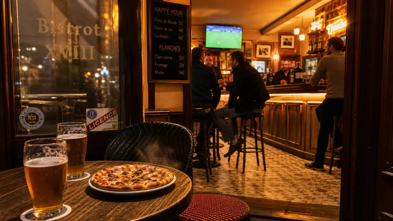 Terrasse bistrot xviii bar paris 18 : pizzas maison et match