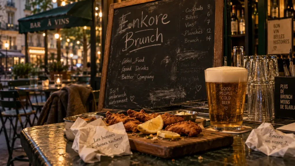 Enkore bar paris 18 : brunch sur terrasse