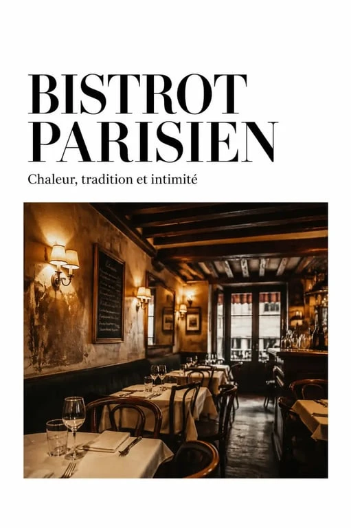 Intérieur du le machon restaurant paris dans un bistrot chaleureux avec poutres apparentes