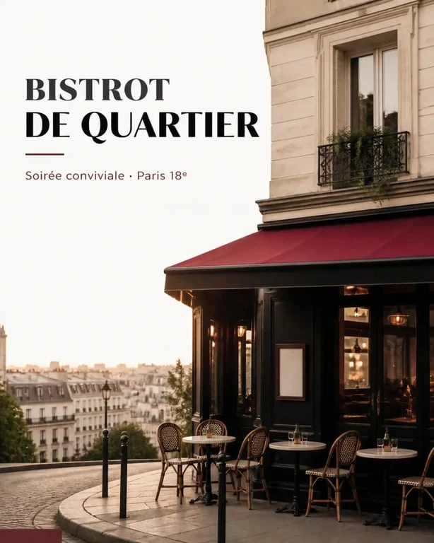 Bistrot XVIII bar Paris 18 avec terrasse et ambiance conviviale