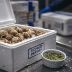 Escargot parisien : boîte isotherme et escargots de Bourgogne