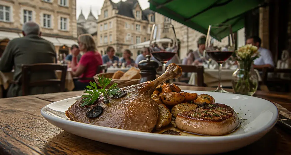 La taula cuisine du terroir maison : confit de canard et pommes sarladaises à Périgueux