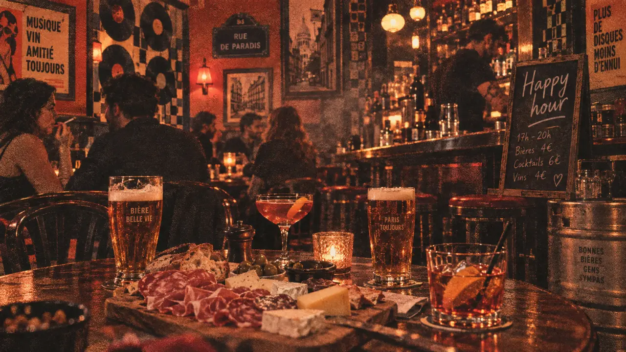 Les copains - bar paris 10 : bar vintage près de la rue de Paradis, ambiance chaude