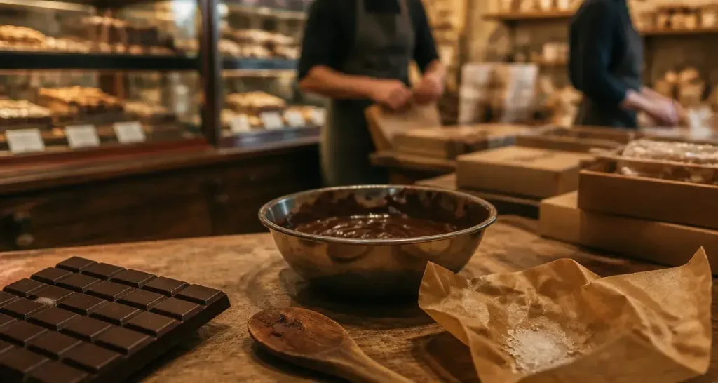Mon jardin chocolaté, chocolaterie artisanale certifiée bio à Paris : cacao 70% et ganache