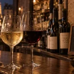 Wine Therapy bar à vins & bistrot paris 9, deux verres au comptoir