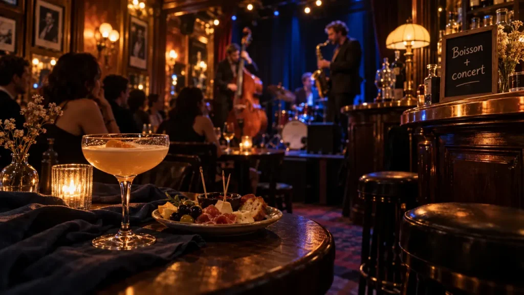 Jazz Café Montparnasse : verre au bar et concert en salle de jazz à Paris