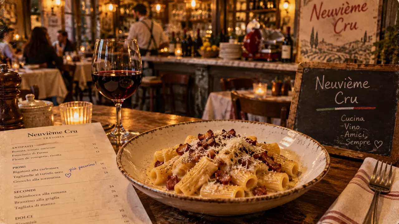 Neuvieme Cru : carbonara italienne à Paris 9e, déjeuner