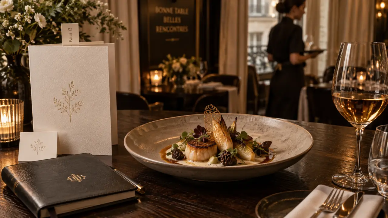 Restaurant gastronomique paris 13 : menu midi 29 € et 6 services 60 €